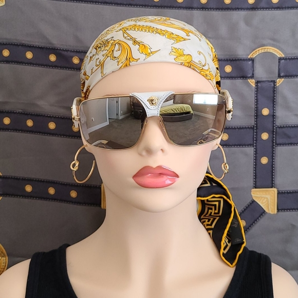 💯% GENUINE VERSACE UNISEX LOGO FRAME SUNGLASSES - Picture 6 of 16